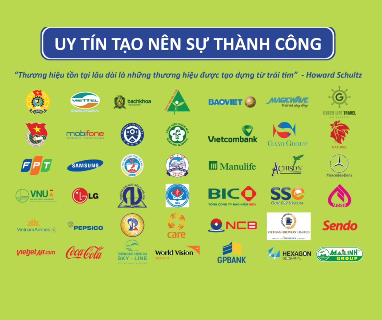 Team Coach đã hợp tác với rất nhiều đơn vị nổi tiếng